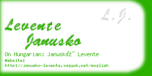 levente janusko business card
